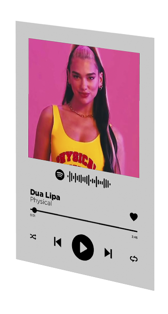 Placa Spotify Personalizada Con Peana De Madera