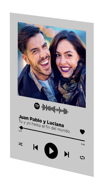 Placa Spotify Dedica Una Canción Base Madera Pino Envio Grat
